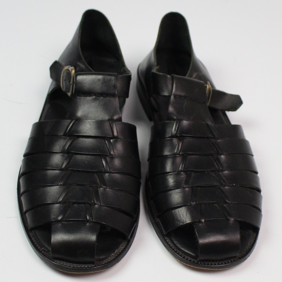 Tommy Bahama Lucca black fisherman sandals buckle - Picture 3 of 7